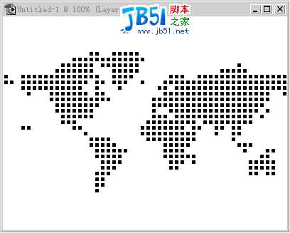 用Photoshop制作数码点阵地图特效