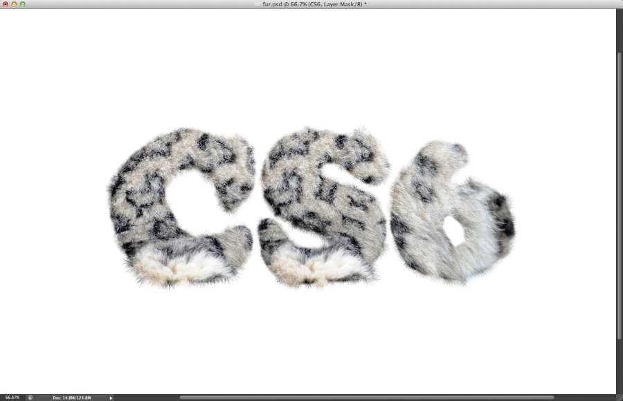 PhotoShop CS6设计制作逼真豹纹立体文字特效教程