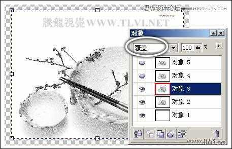 CorelDRAW(CDR)设计绘制中国风水彩效果的盘子和筷子实例教程