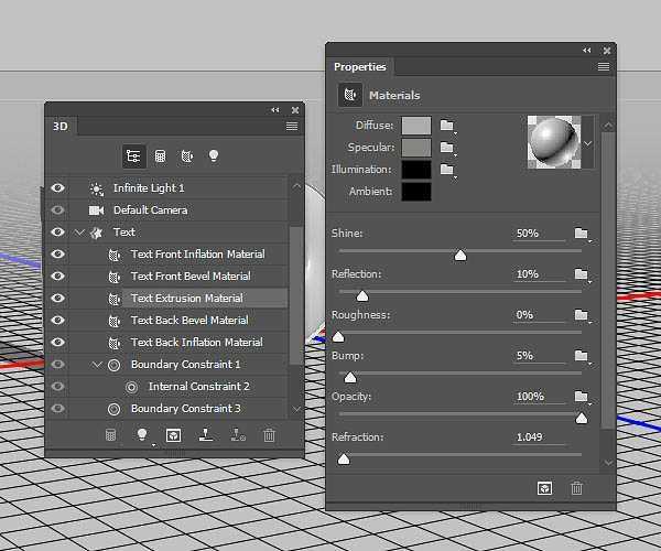 PS利用3D工具制作细腻的浮雕花纹立体字教程