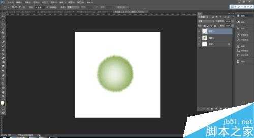 PS绘制一个毛茸茸的草绿色小球
