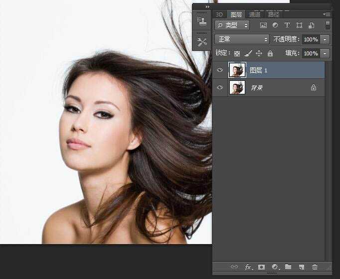 Photoshop使用通道抠出人美女长头发丝