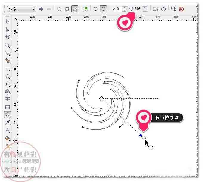 cdr软件变形工具之扭曲变形使用方法