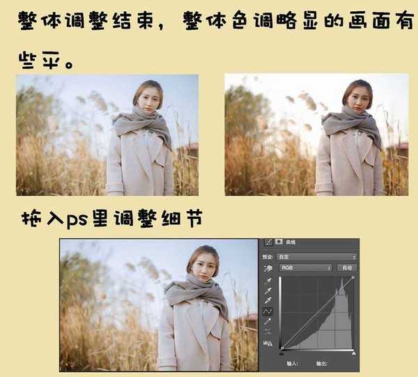 Photoshop调出秋季日系冷色调的外景人像照片