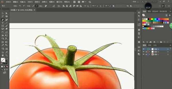 ai怎么绘制逼真的番茄? ai西红柿的画法