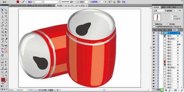 ai怎么绘制立体的易拉罐素材?