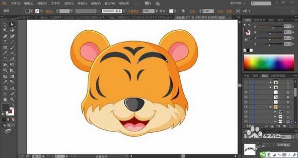 ai怎么设计虎头矢量图? ai老虎头的画法