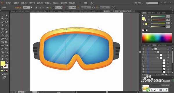 ai怎么画太阳镜护目镜? ai护目镜的绘制方法