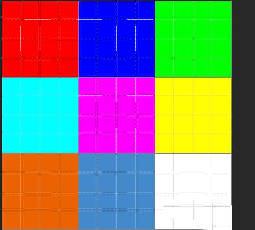 PS怎么制作九色图效果? PS九宫格色块的画法
