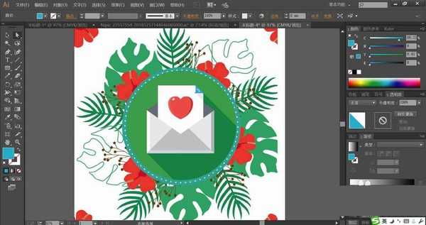 ai怎么画绿叶花边标签? ai漂亮标签样式的设计方法